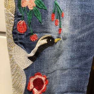 Kan Can embroidered jeans.